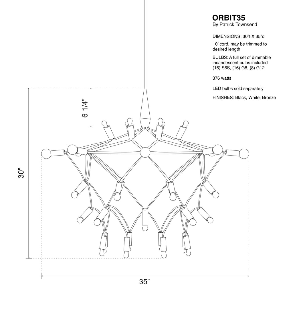 Spec Sheet for ORBIT35 Chandelier Patrick Townsend