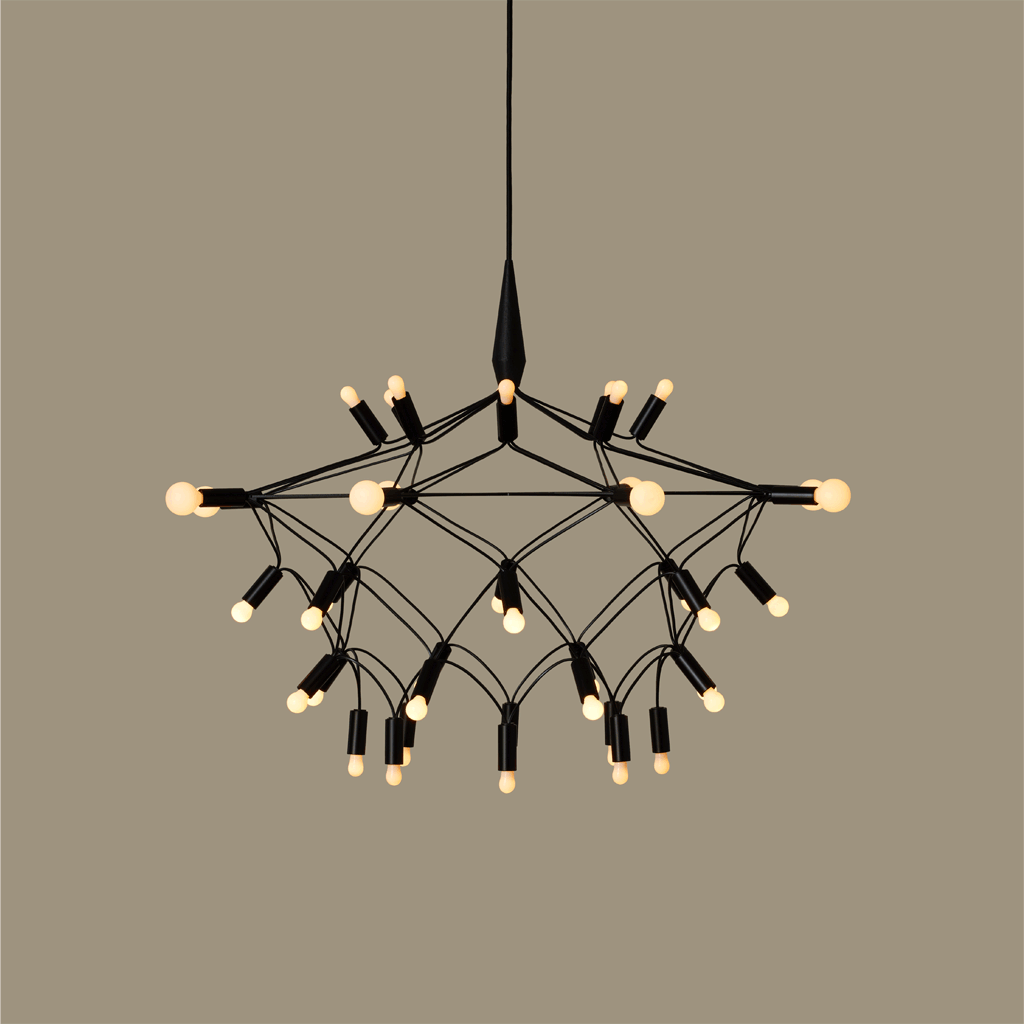 Patrick Townsend Design Orbit35 Shorty Black Chandelier