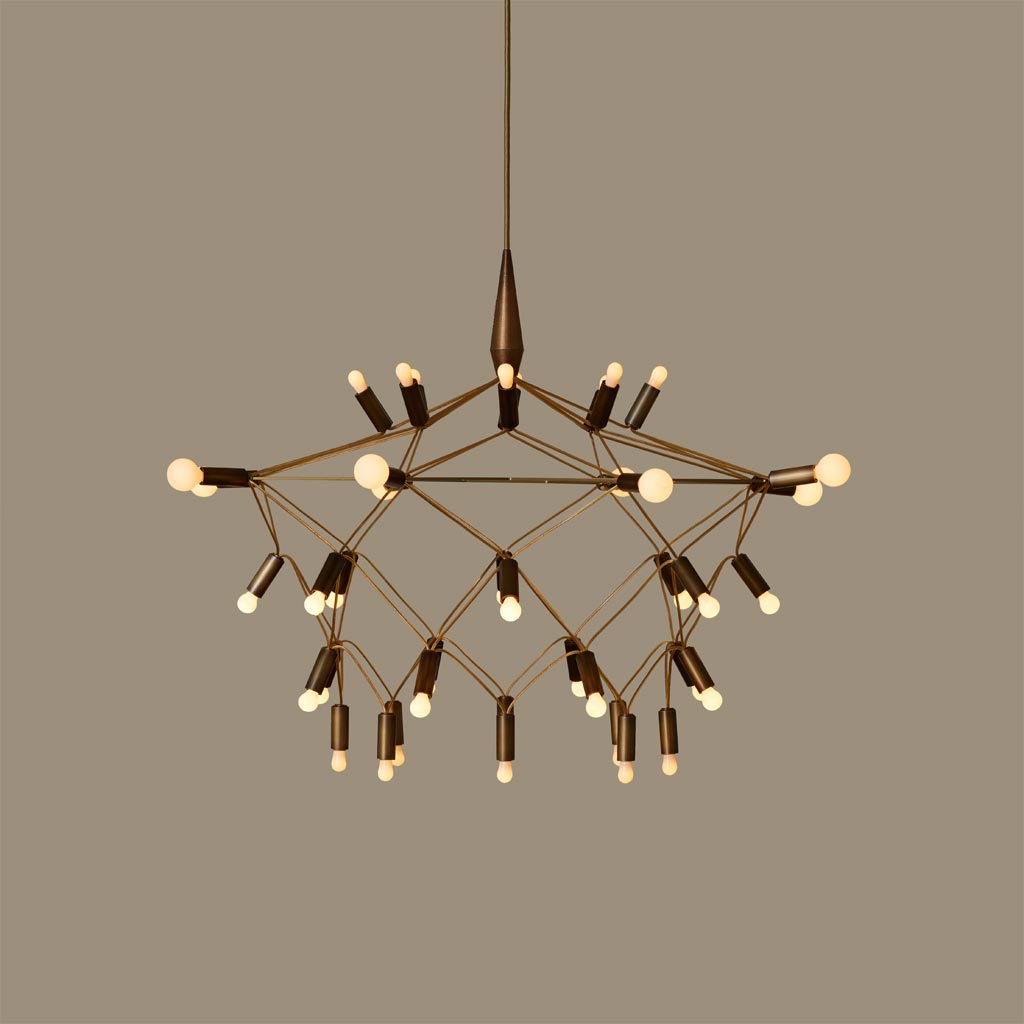 Patrick Townsend Design Orbit35 Shorty Bronze Chandelier