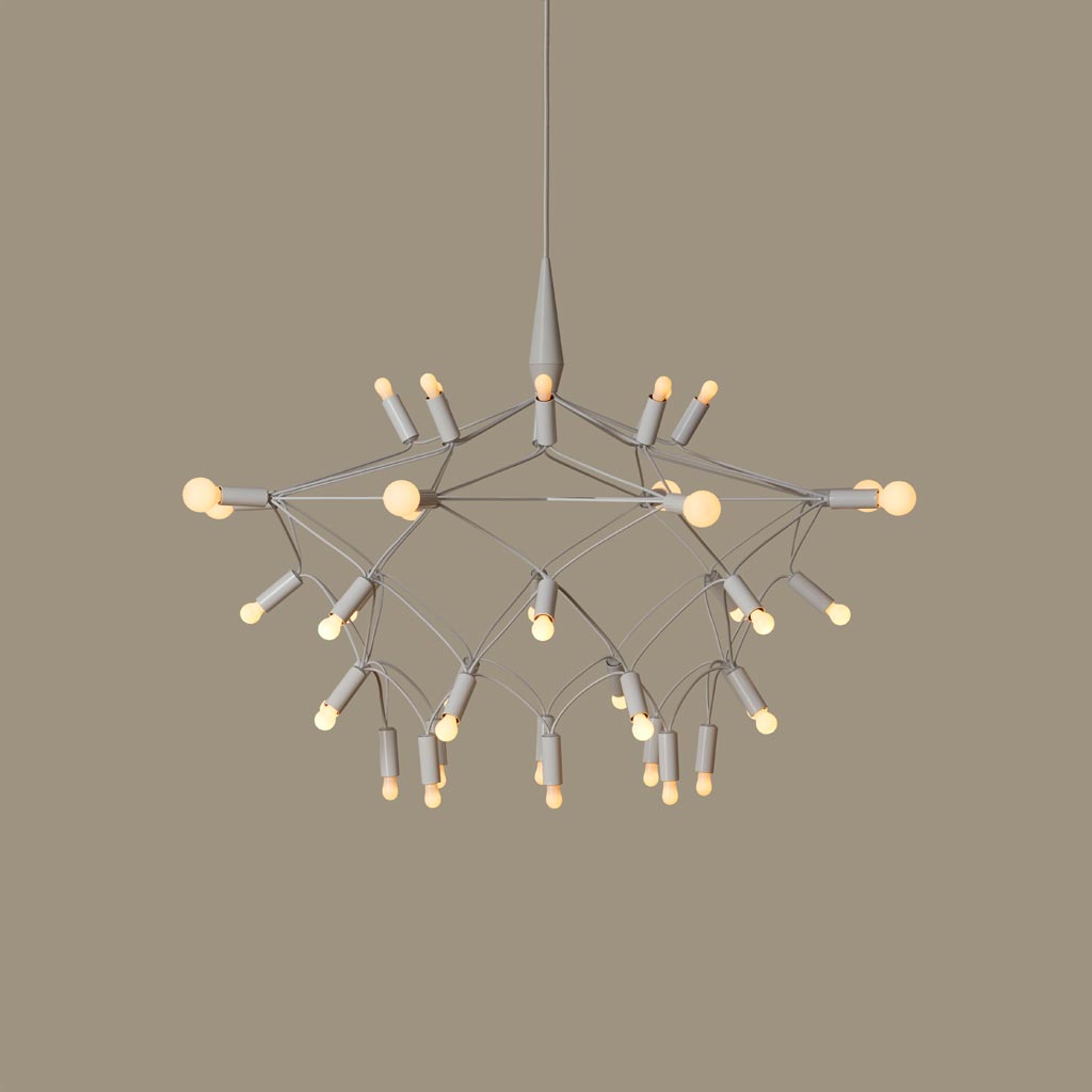 Patrick Townsend Design Orbit35 Shorty White Chandelier