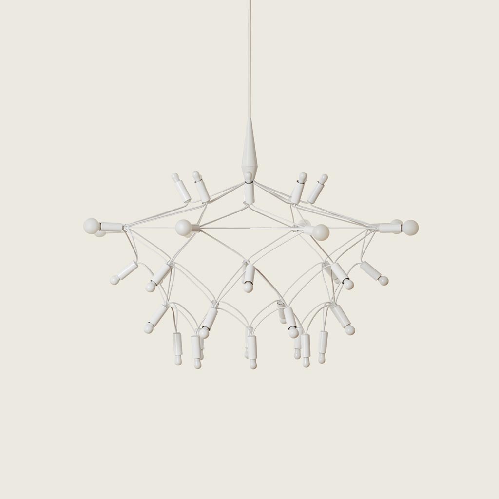 Patrick Townsend Design Orbit35 Shorty White Chandelier