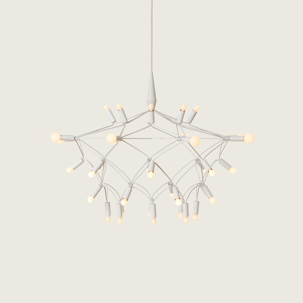 Patrick Townsend Design Orbit35 Shorty White Chandelier