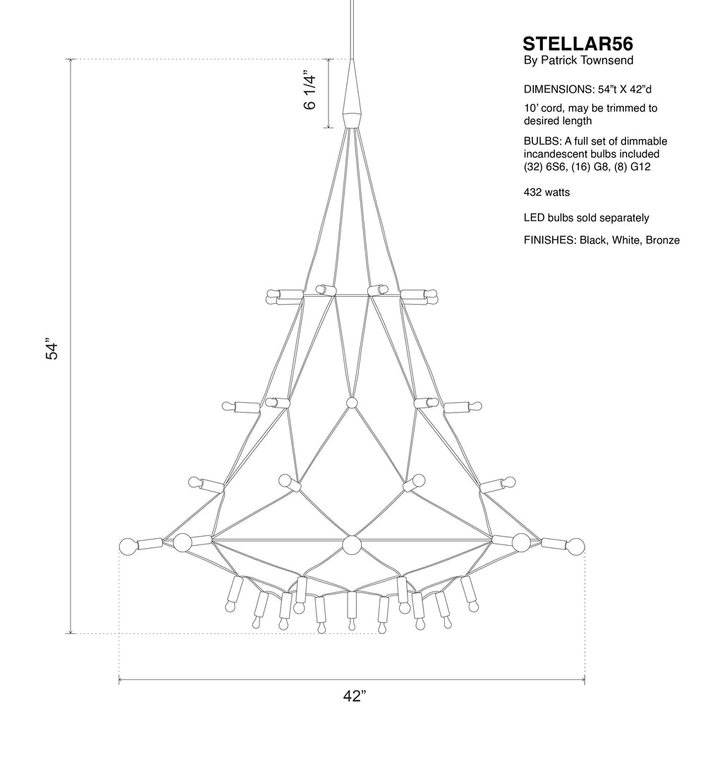 Spec Sheet for STELLAR56 Chandelier Patrick Townsend