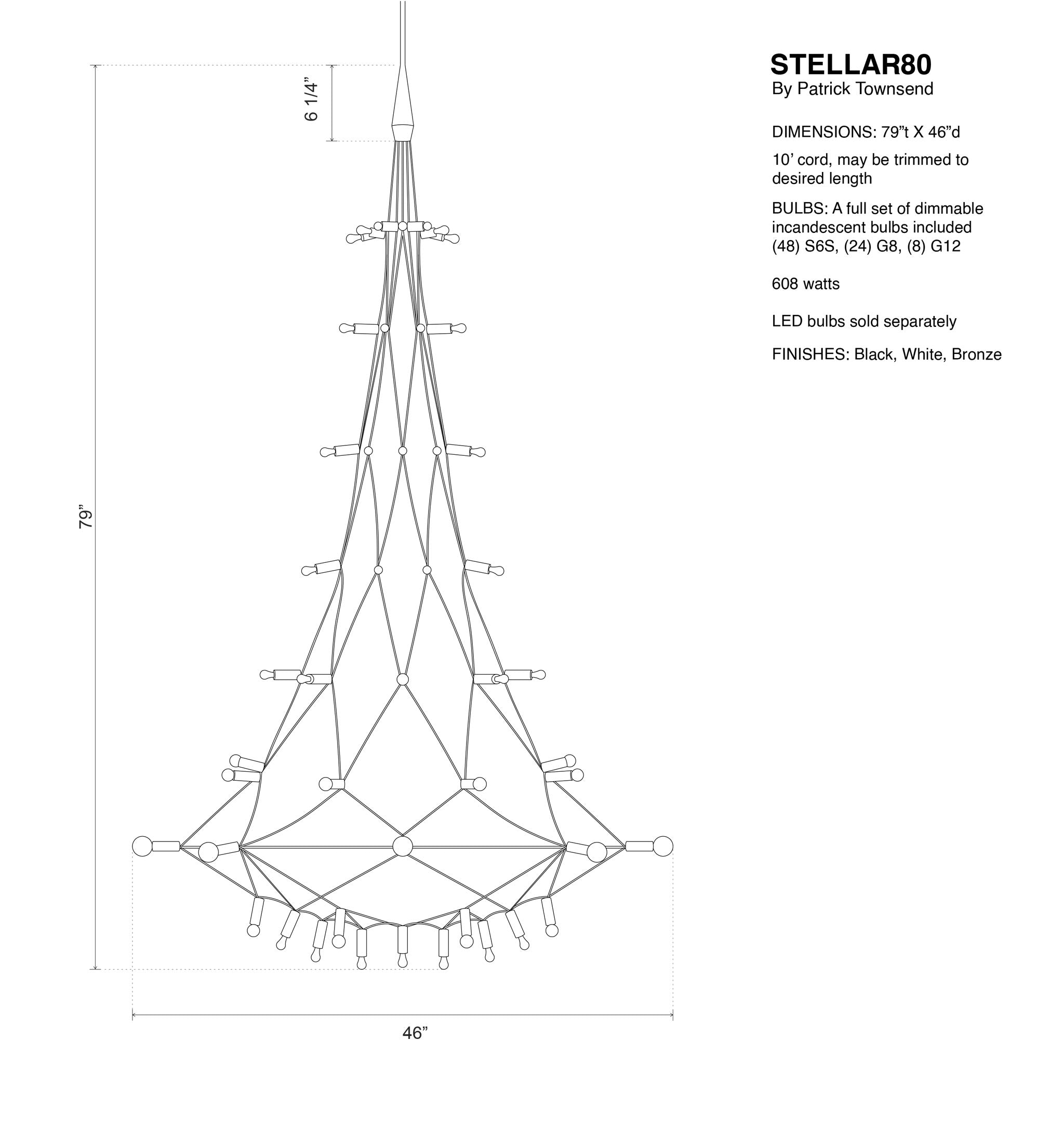 Spec Sheet for STELLAR80 Chandelier Patrick Townsend